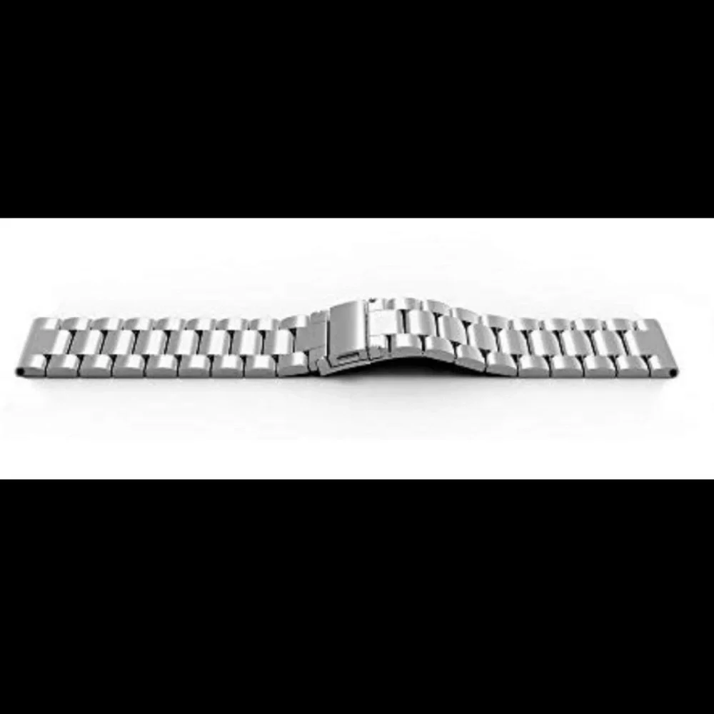 Pugo Top Metal Stainless Steel Silver Unisex Apple Watch Band, Size 38mm